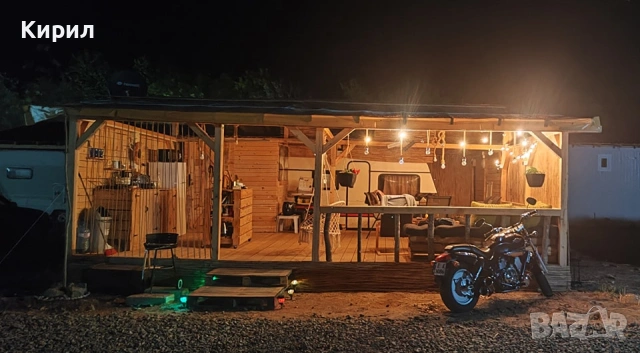 Стационарнa караванa с голям навес на Градина, снимка 5 - Каравани под наем - 53219305