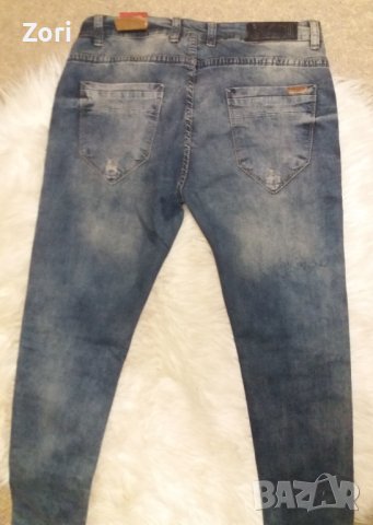 СТРАХОТНИ мъжки дънки слим с изтъркан и накъсан ефект , снимка 4 - Дънки - 43292236
