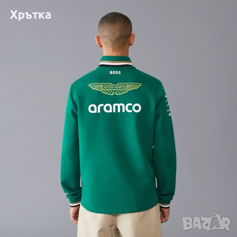 Aston Martin x Hugo Boss F1 Team - Оригинална мъжка блуза р-р 2XL, снимка 4 - Блузи - 52669214