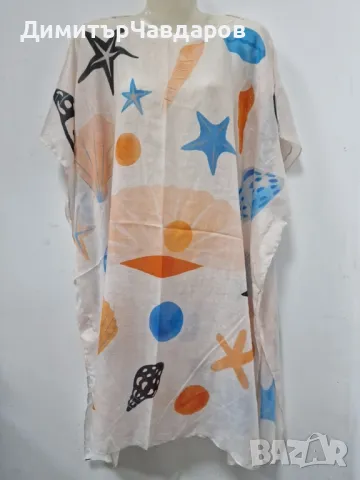 Плажна туника от 100% памук – Стил и комфорт за лятото, снимка 5 - Туники - 49903549