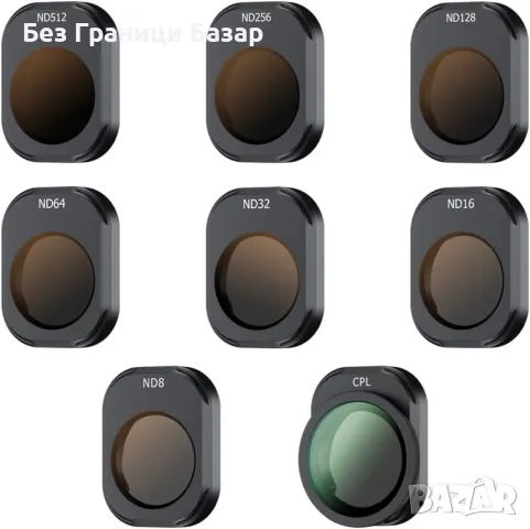 Нови DJI Mini 4 Pro ND CPL комплект - 8 филтъра за кристално качество