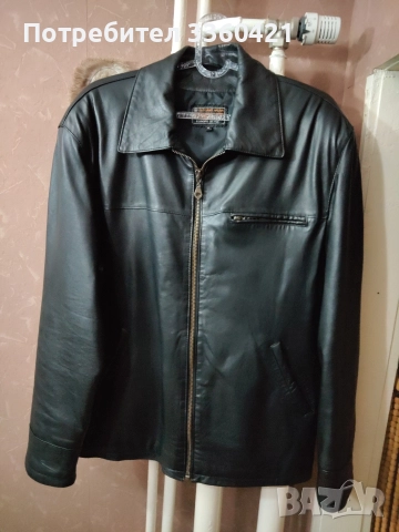 Мъжко кожено яке. , снимка 2 - Якета - 52708967