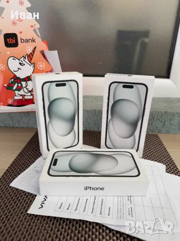 24м‼️Нов•iphone 15 ЛИЗИНГ 52лв/м айфон Black 15 черни