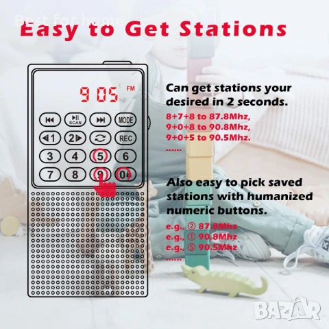 Мини джобно FM радио Walkman, преносимо радио с батерии и рекордер, снимка 5 - Радиокасетофони, транзистори - 53381700