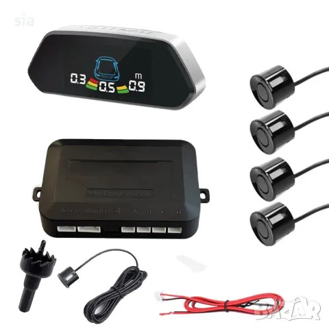 Парктроник с 4 сензора, лед дисплей, 10-16V, снимка 4 - Аксесоари и консумативи - 48047029