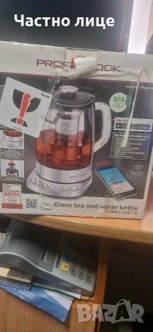Кана за чай ProfiCook, PC-WKS 1167 G, 2200 W, 1.5 l, Wi-Fi управление