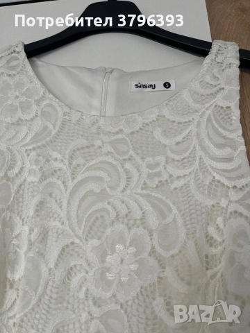 Дантелена бяла рокля, снимка 2 - Рокли - 51647290