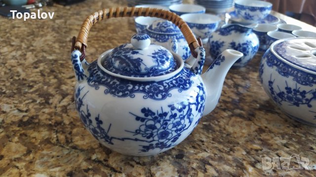 Японски сервиз за чай, маркиран с литофан, снимка 3 - Антикварни и старинни предмети - 40145425