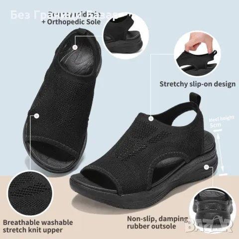 Нови Летни сандали за жени с омекотена стелка и антиплъзгаща подметка, снимка 2 - Сандали - 47526026