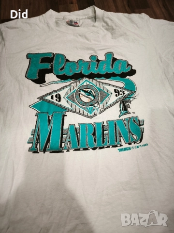 vintage 1993 MLB Florida Marlins shirt , снимка 2 - Тениски - 51774122