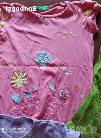 5г Лот 3 блузки с къс ръкав и потниче -Общо за 4,50лв, снимка 4 - Детски тениски и потници - 28976778