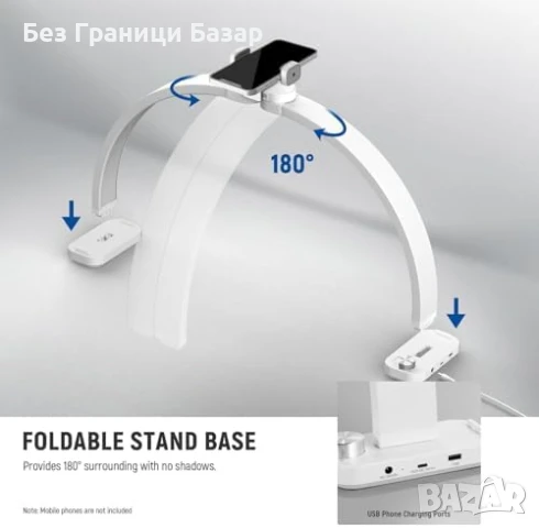 Нова NEEWER LED лампа 40W за маникюр грим бюро снимки видео 29 инча, снимка 6 - Други - 50941176