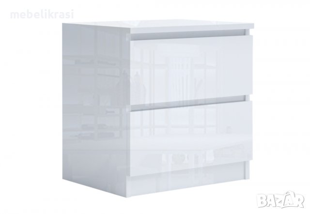 Нощно шкафче Лео 2 с две чекмеджета, дъб сонома, снимка 5 - Шкафове - 39798699