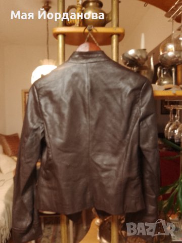  Цена 35 лв. Дамско кожено късо яке, Heeli- M Нова цена 30 лв., снимка 2 - Якета - 43989282