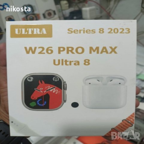 Комплект Smart часовник + TWS слушалки W26 Pro Max ULTRA, снимка 3 - Смарт часовници - 44057790