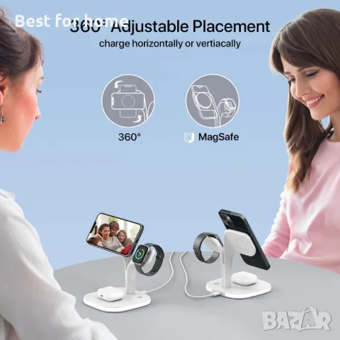 Безжична ,индукционна докинг станция за множество устройства EXW, снимка 6 - Безжични зарядни - 50054340