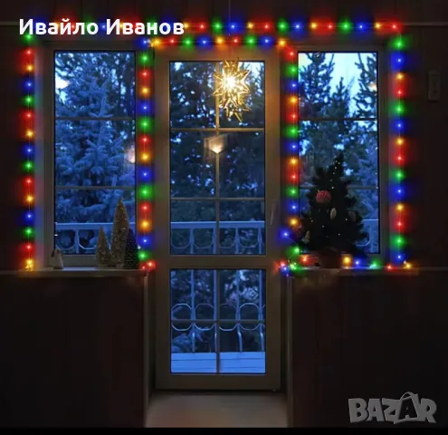 цветна украса RGB LED 220V 20 метра с адаптер и 8 режима на светене , снимка 2 - Други - 48210542