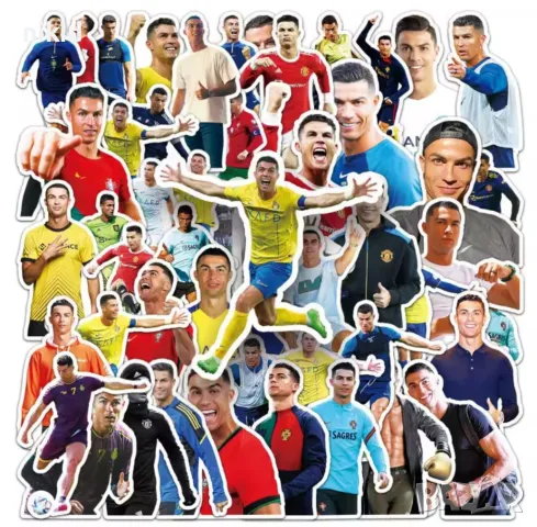 50 бр Родалдо футбол футболни самозалепващи лепенки стикери за украса декор картонена торта и др