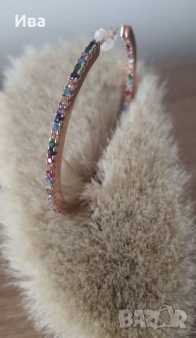 Обици с камъни Oxette , снимка 3 - Обеци - 34972141