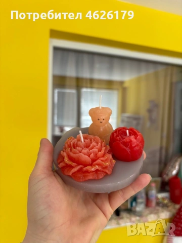 “Свети Валентин” - ароматна свещ , снимка 2 - Изкуствени цветя - 53379327