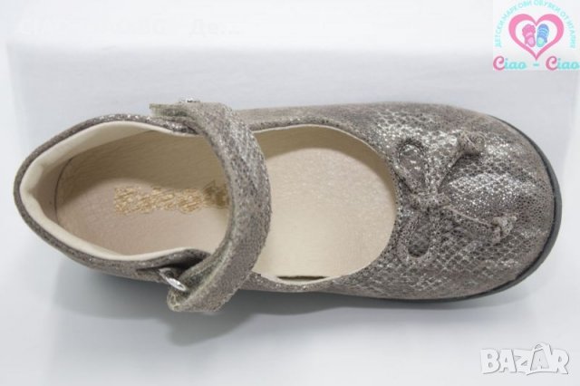 №18, Официални обувки за момиче сиви с панделка и велкро, снимка 11 - Бебешки обувки - 28616929