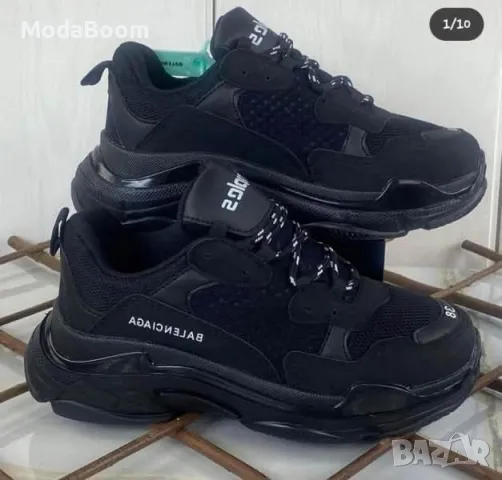 Balenciaga черни дамски маратонки , снимка 4 - Маратонки - 48310591
