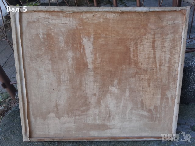 Стара голяма картина - масло ,платно - Хр. Ботев и четата му, снимка 10 - Картини - 42988442