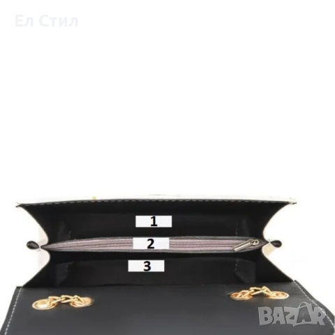 💕Дамска чанта- черна и екрю, снимка 4 - Чанти - 53563037