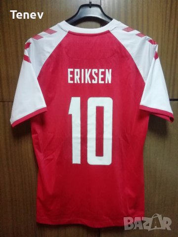 Дания Ериксен оригинална футболна тениска фланелка Denmark Eriksen Hummel L Euro 2020