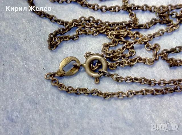 СТАР ФИН СРЕБЪРЕН СИНДЖИР СИНДЖИРЧЕ ПАТИНИРАНО СРЕБРО 925 СРЕБЪРНА ВЕРИЖКА За МЕДАЛЬОН 50173, снимка 9 - Антикварни и старинни предмети - 50136144