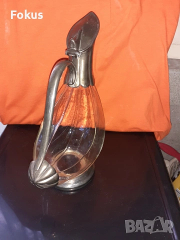 Прекрасна ловна кана графа с формата на патица, снимка 4 - Антикварни и старинни предмети - 53294515