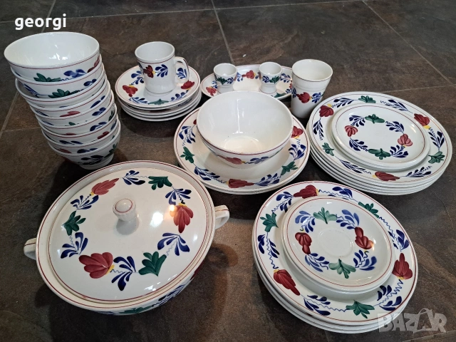 холандски сервиз за хранене Boch Borenbont и Petrus Regout & Co. Maastricht 31/3