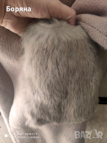 Нова бутикова жилетка камел с косъм от заек, снимка 10 - Жилетки - 43242542