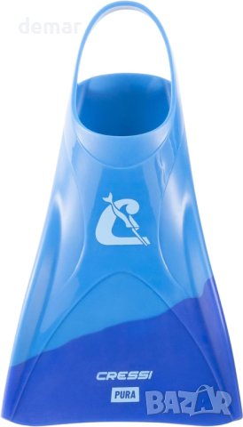 CRESSI Pura силиконови сини/лазурни плавници за плуване и гмуркане , снимка 3 - Водни спортове - 43930170