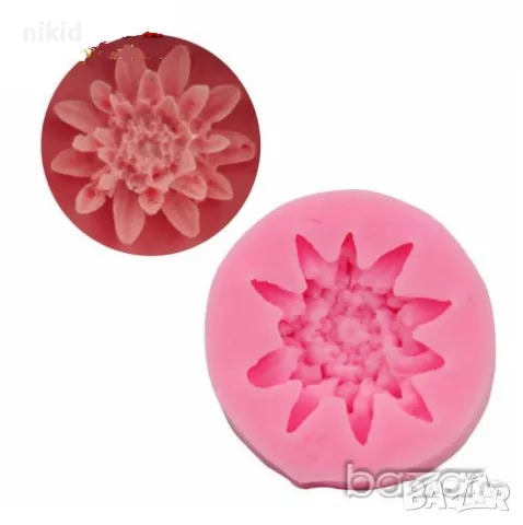 лотос лотус Еделвайс цвете тънки дълги листенца силиконов молд за фондан украса торта декорация , снимка 4 - Форми - 17181095