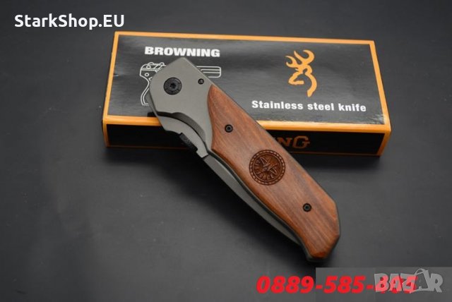 Уникален Ловен / Туристически нож с кожена кания Browning ножове, снимка 12 - Ножове - 27838015