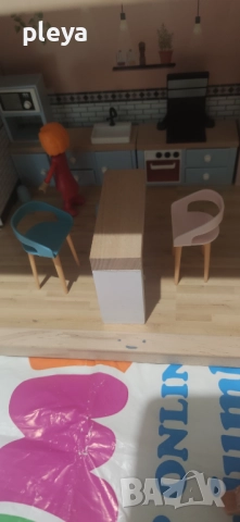 Дървена къща за игра с кукли lidl