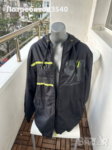 Черно мъжко яке с качулка Cropp, снимка 2 - Якета - 43352134