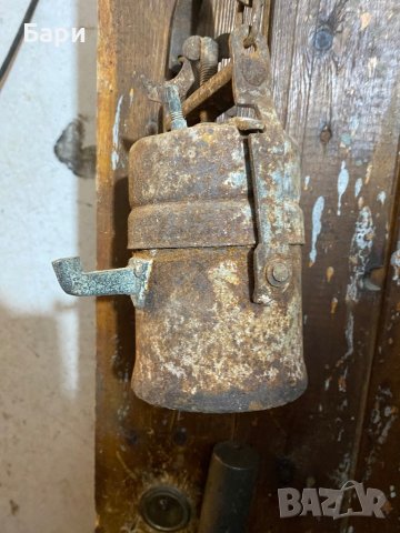 Стара миньорска лампа, снимка 3 - Други ценни предмети - 39279618