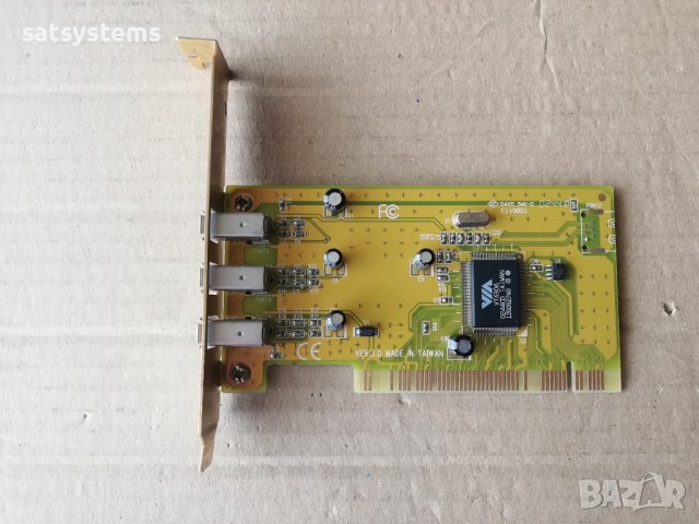 PCI 3-Port 1394 FireWire Adapter Card Q-TEC 510F v3.0 , снимка 1 - Други - 40214775