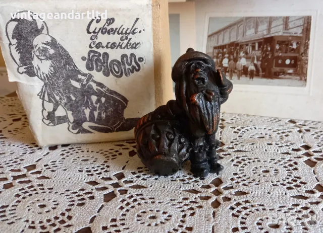 Пластика мед, съветска, гном, джудже, снимка 3 - Антикварни и старинни предмети - 47464877