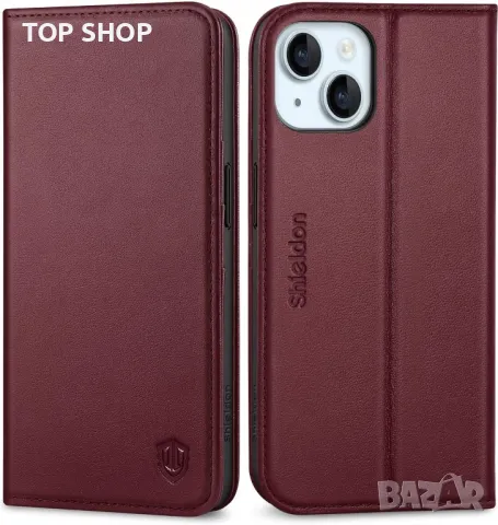 Калъф SHIELDON за: iPhone 15 Plus 5G 6.7"-черен; iPhone 15 6.1"-червен, снимка 4 - Калъфи, кейсове - 49682789