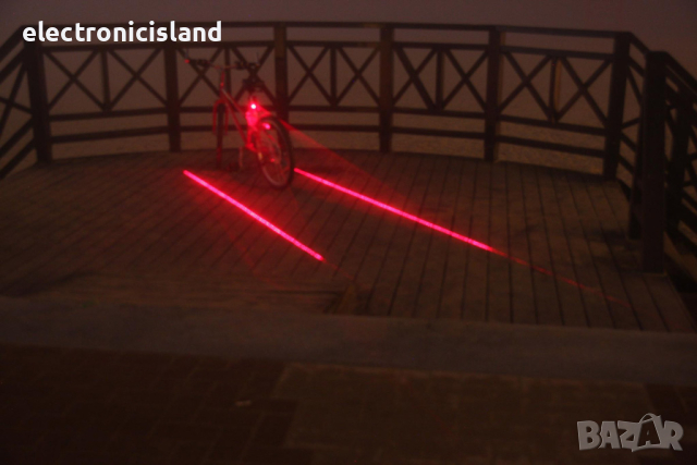 Вело LED стоп с лазер проектор вело алея, Колело, Велосипед Лед Светлина, снимка 4 - Аксесоари за велосипеди - 44900490