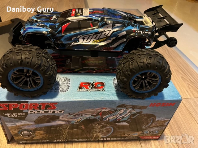 Hosim RC Кола 1/10 Безчеткова SUPER X07 Високоскоростна 68КМ/ч 4WD Офроуд Монстър Камион, снимка 7 - Коли, камиони, мотори, писти - 51126844