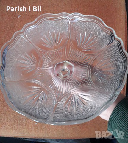 Стъклена Купа 'Фруктиера' за Плодове,поднос, снимка 2 - Антикварни и старинни предмети - 40114803