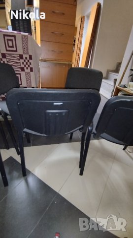 Стол - посетителски офис столове текстилна дамаска сива 5бр, снимка 16 - Столове - 43614694