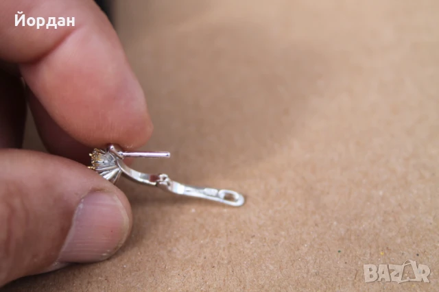 Дамски сребърни обеци , снимка 6 - Обеци - 50474494