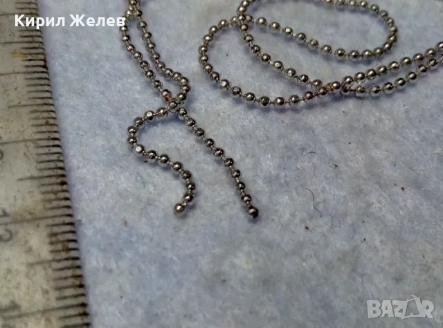 НЕЖНА ФИНА ВЕРИЖКА от БЛАГОРОДНА СТОМАНА с БЯЛА ПОЗЛАТА и НУЖДА от ЗАКОПЧАЛКА 49747, снимка 3 - Колиета, медальони, синджири - 49757258