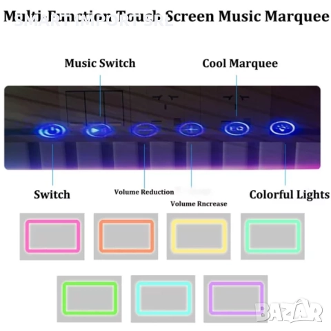 Интелигентно нощно шкафче Smart Heater Led, безжично зареждане, Bluetooth, сив, снимка 2 - Шкафове - 51996600