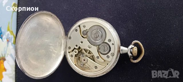 Швейцарски джобен СРЕБЪРЕН часовник - Класика в жанра - Рядък, снимка 9 - Джобни - 49032376